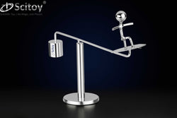 STAINLESS STEEL BALANCING SURFER MAN TABLE TOP FOR MEDITATION, ENTERTAINMENT, OFFICE - HOME DECORATIONS AND GIFT.